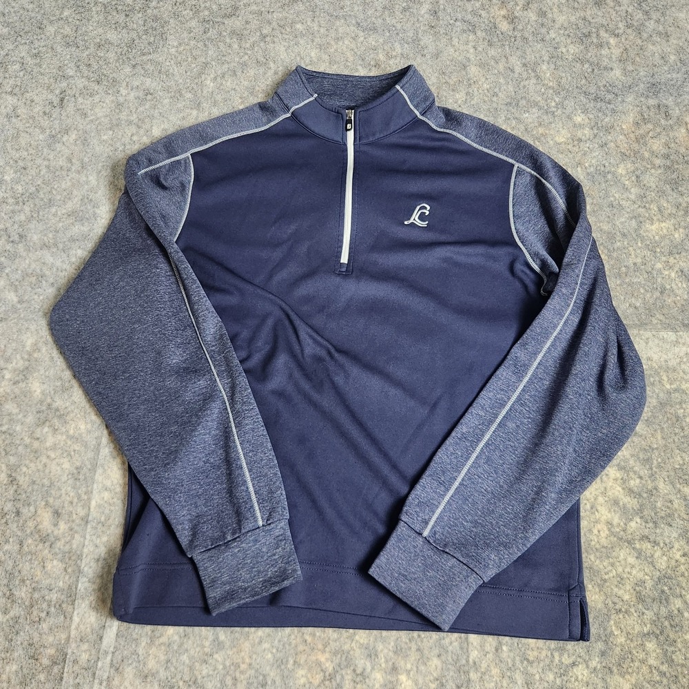 FootJoy FJ Tonal Heather‎ 1/2 Zip Men M Blue Long Sleeve Golf Pullover Preppy